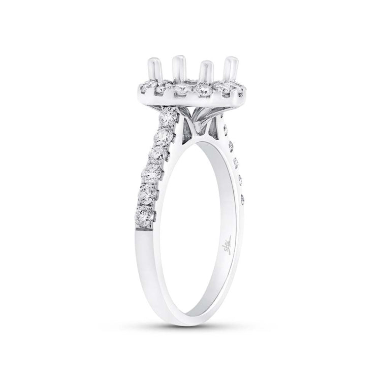0.79ct 14k White Gold Diamond Semi-mount Ring