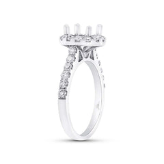 0.79ct 14k White Gold Diamond Semi-mount Ring