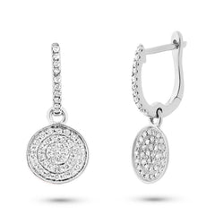 0.24ct 14k White Gold Diamond Pave Earring