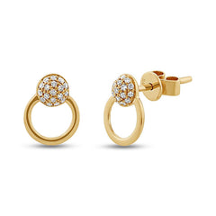 0.11ct 14k Yellow Gold Diamond Earring