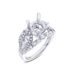 1.90ct 14k White Gold Diamond Semi-mount Ring