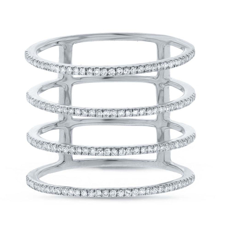 0.37ct 14k White Gold Diamond Lady's Ring Size 6