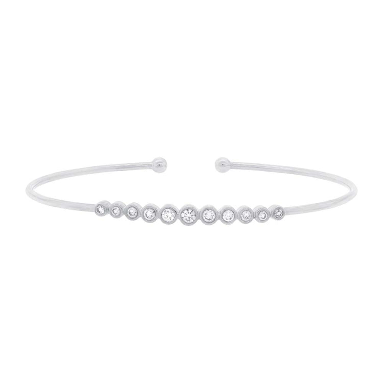 0.40ct 14k White Gold Diamond Bangle