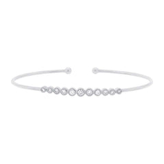 0.40ct 14k White Gold Diamond Bangle