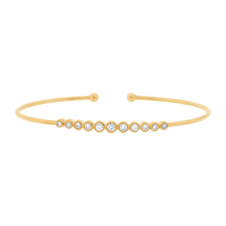 0.40ct 14k Yellow Gold Diamond Bangle
