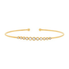 0.40ct 14k Yellow Gold Diamond Bangle