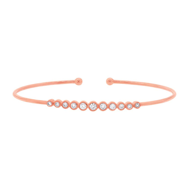 0.40ct 14k Rose Gold Diamond Bangle