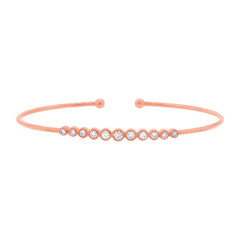 0.40ct 14k Rose Gold Diamond Bangle
