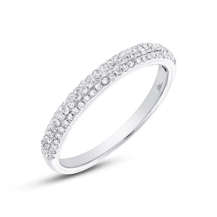 0.30ct 14k White Gold Diamond Lady's Pave Band Size 6