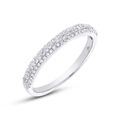 0.30ct 14k White Gold Diamond Lady's Pave Band Size 6