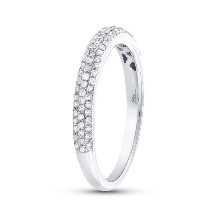0.30ct 14k White Gold Diamond Lady's Pave Band Size 6