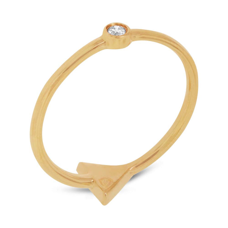 0.08ct 14k Yellow Gold Diamond Lady's Ring Size 6
