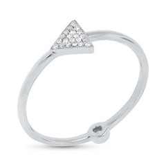 0.08ct 14k White Gold Diamond Lady's Ring Size 6