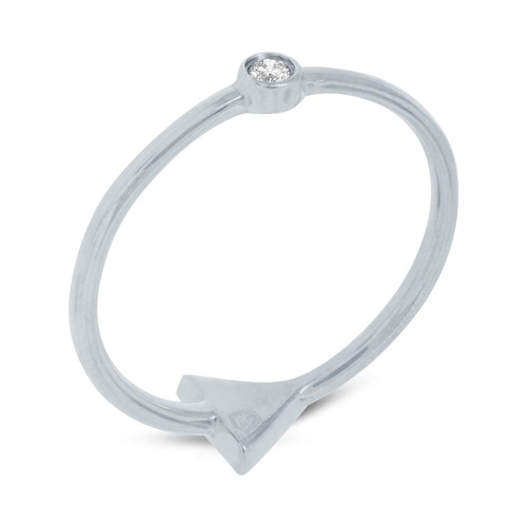 0.08ct 14k White Gold Diamond Lady's Ring Size 6