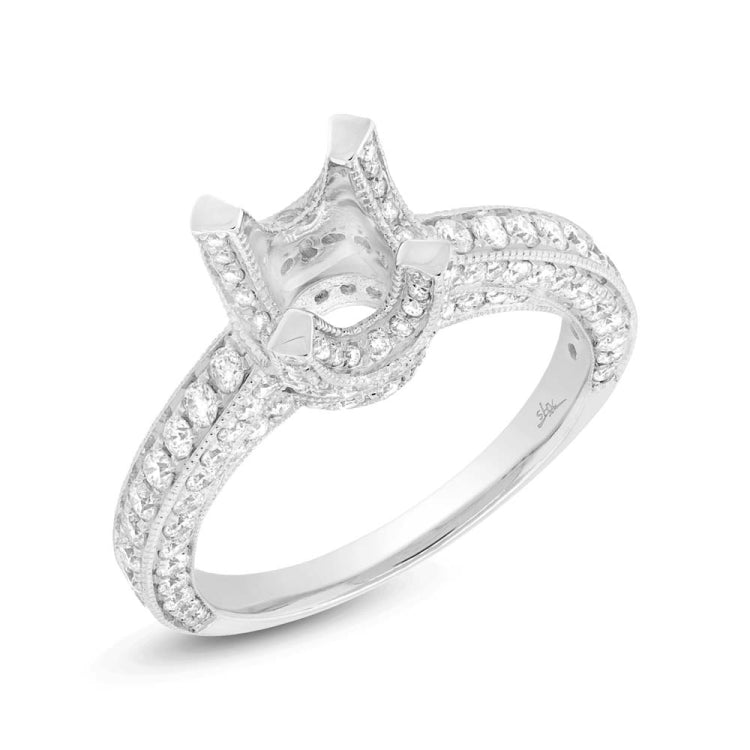 1.40ct 18k White Gold Diamond Semi-mount Ring