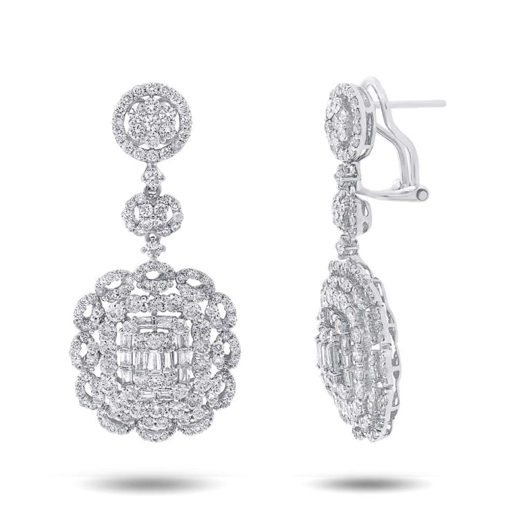 4.69ct 18k White Gold Diamond Earring