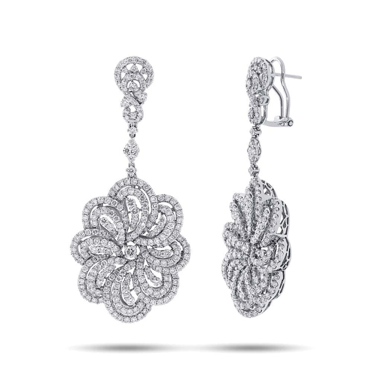 8.24ct 18k White Gold Diamond Earring