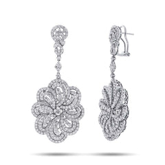 8.24ct 18k White Gold Diamond Earring