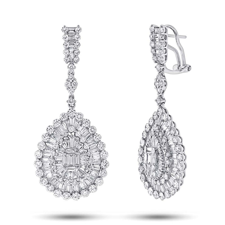 7.05ct 18k White Gold Diamond Earring