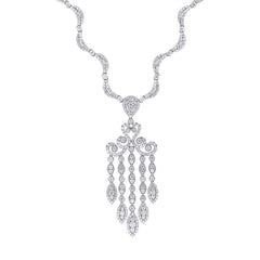 13.87ct 18k White Gold Diamond Fancy Necklace