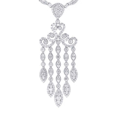13.87ct 18k White Gold Diamond Fancy Necklace
