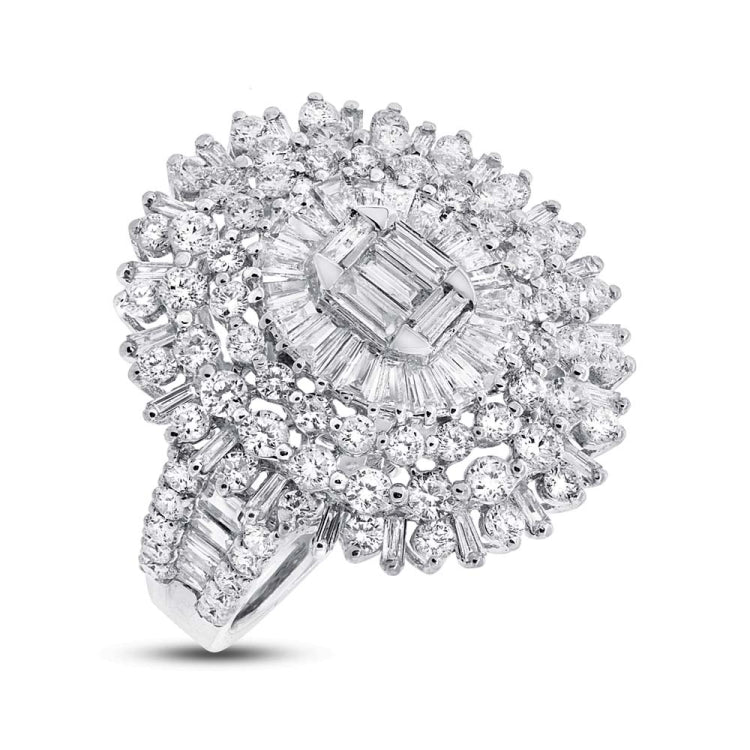 3.40ct 18k White Gold Diamond Lady's Ring
