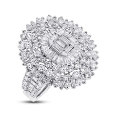 3.40ct 18k White Gold Diamond Lady's Ring