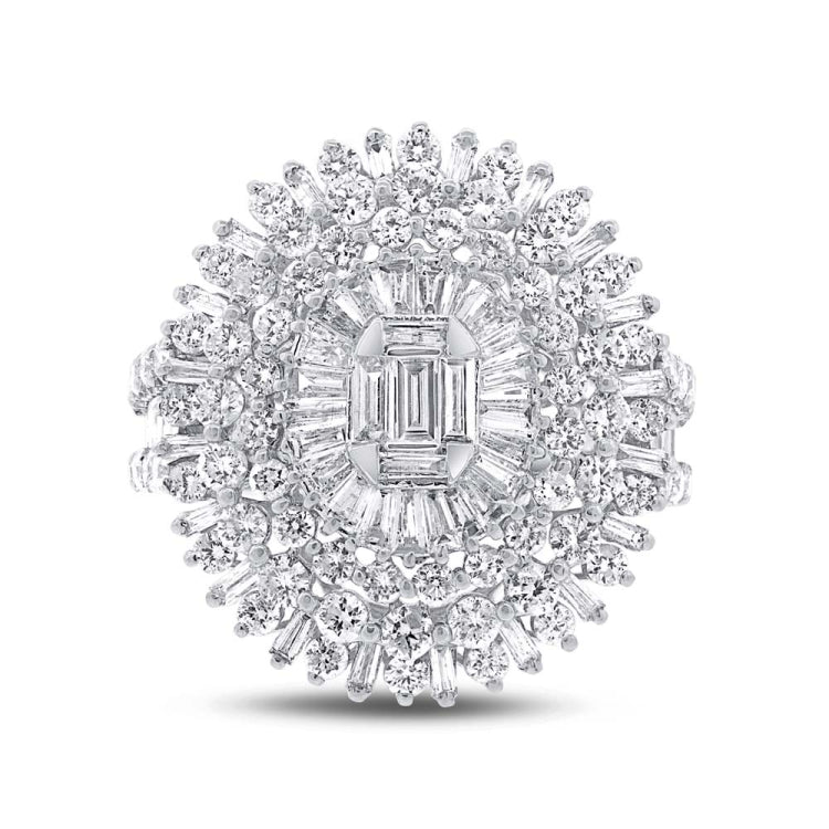 3.40ct 18k White Gold Diamond Lady's Ring