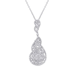 3.94ct 18k White Gold Diamond Pendant