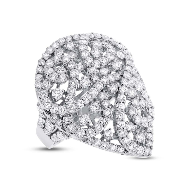 5.13ct 18k White Gold Diamond Lady's Ring