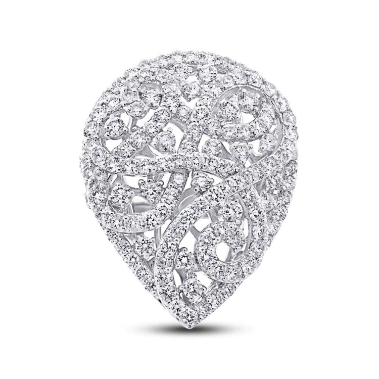 5.13ct 18k White Gold Diamond Lady's Ring