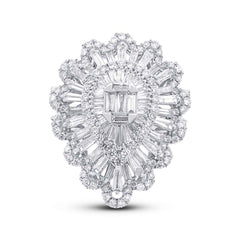 3.80ct 18k White Gold Diamond Lady's Ring