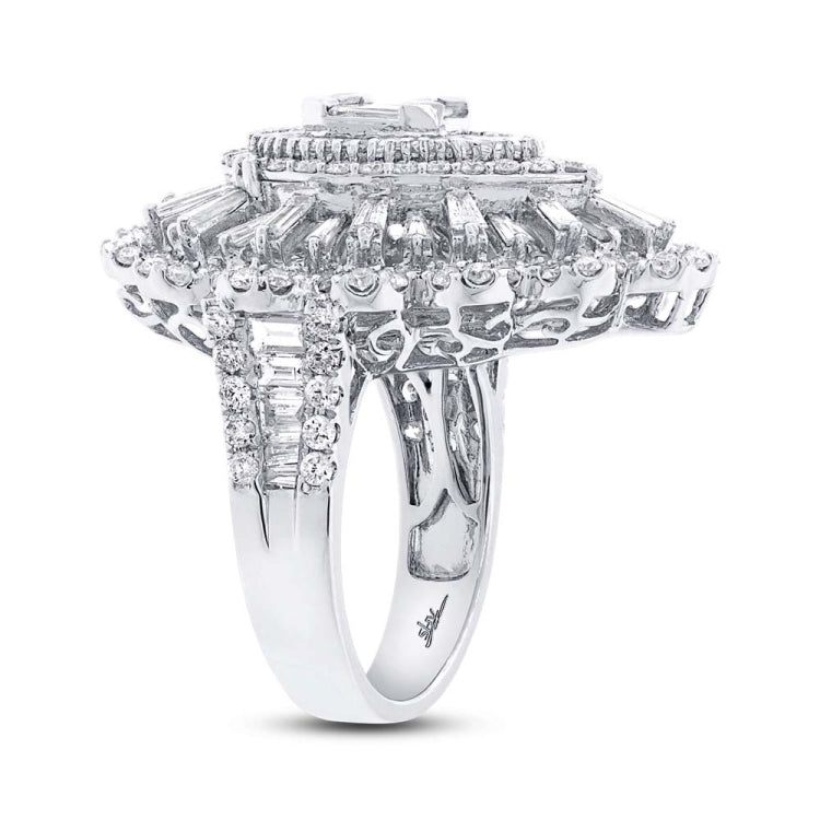 3.80ct 18k White Gold Diamond Lady's Ring