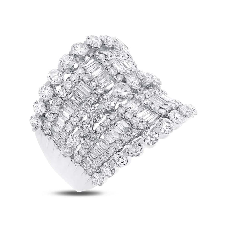 3.76ct 18k White Gold Diamond Lady's Ring