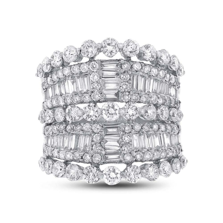 3.76ct 18k White Gold Diamond Lady's Ring