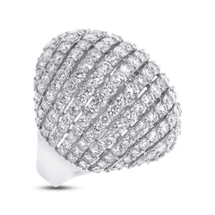 7.68ct 18k White Gold Diamond Lady's Ring