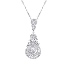 4.38ct 18k White Gold Diamond Pendant