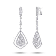 7.66ct 18k White Gold Diamond Earring