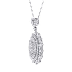 3.55ct 18k White Gold Diamond Pave Pendant