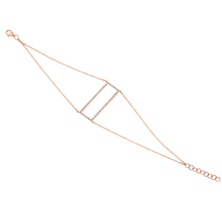 0.22ct 14k Rose Gold Diamond Lady's Bracelet