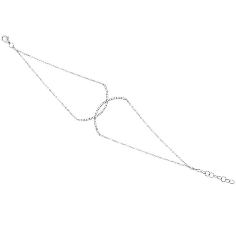 0.21ct 14k White Gold Diamond Lady's Bracelet