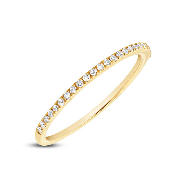 0.07ct 14k Yellow Gold Diamond Lady's Band Size 2.5