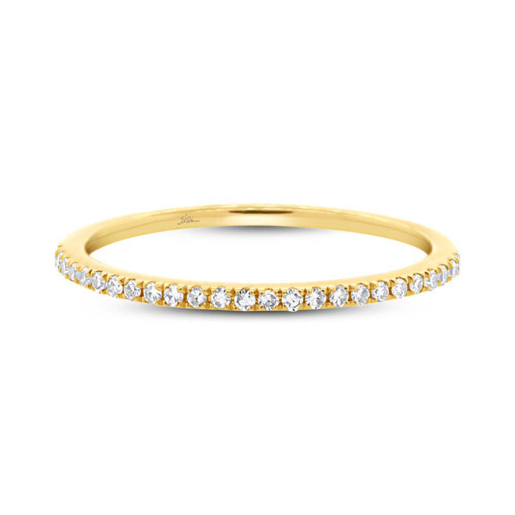 0.07ct 14k Yellow Gold Diamond Lady's Band Size 2.5