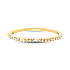 0.07ct 14k Yellow Gold Diamond Lady's Band Size 2.5