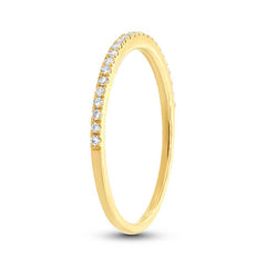 0.07ct 14k Yellow Gold Diamond Lady's Band Size 2.5