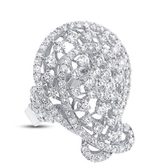 4.28ct 18k White Gold Diamond Lady's Ring