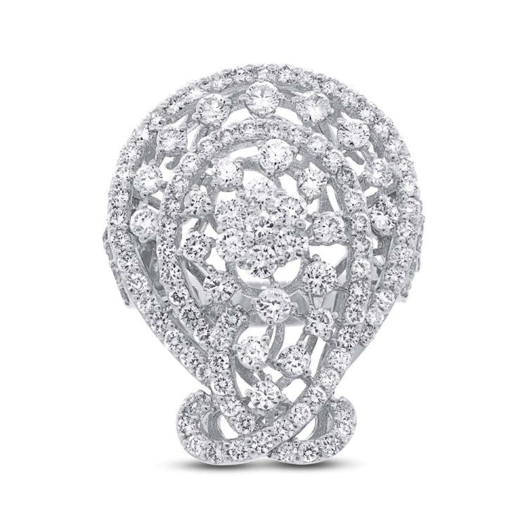 4.28ct 18k White Gold Diamond Lady's Ring