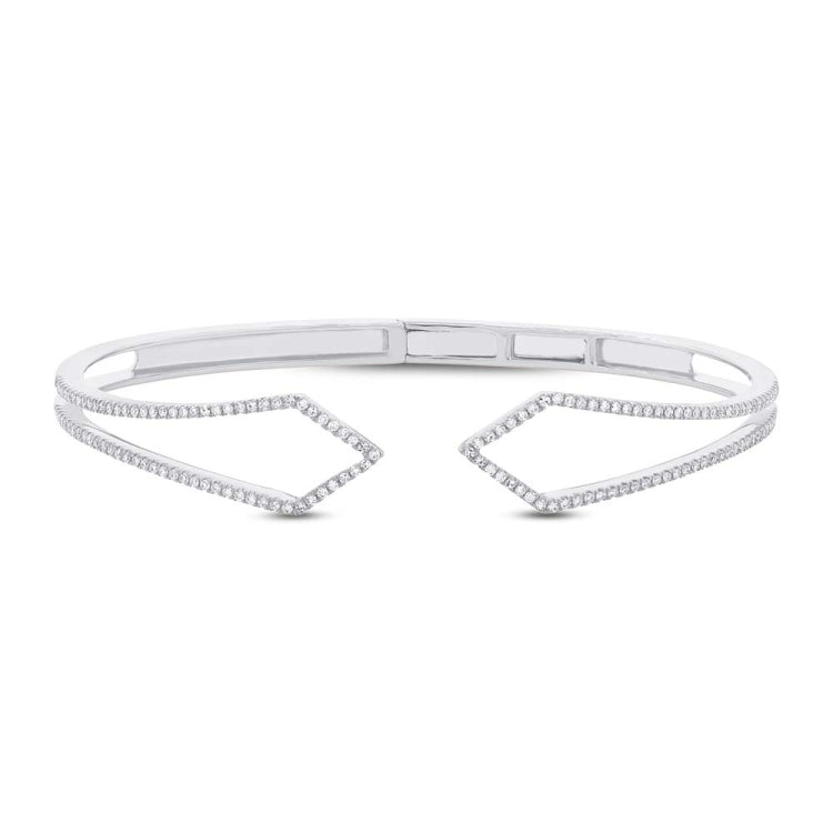 0.44ct 14k White Gold Diamond Bangle