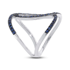 0.90ct Blue Sappphire 14k White Gold Lady's Ring