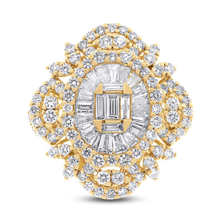 3.00ct 18k Yellow Gold Diamond Lady's Ring